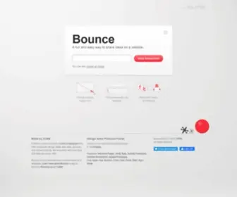 Bounceapp.com(A fun and easy way to share ideas on a webpage) Screenshot