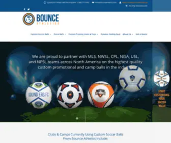 Bounceathletics.com(Logo Soccer Balls) Screenshot