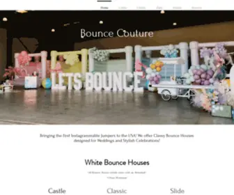 Bouncecouture.com(Stylish Bounce House Rentals servicing Orange County) Screenshot