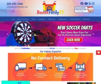 Bouncefamilyct.com(Bounce House & Party Rentals) Screenshot