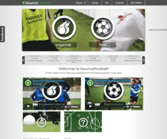 Bouncefootball.com(Organise) Screenshot