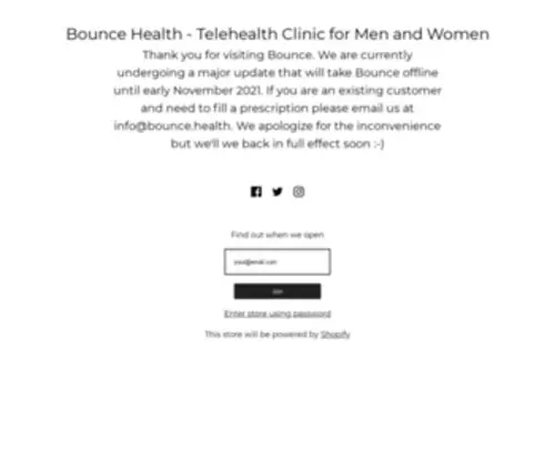 Bounce.health(Please Log In) Screenshot