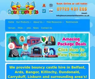 Bouncemaniainflatables.co.uk(BOUNCY CASTLE HIRE BELFAST) Screenshot