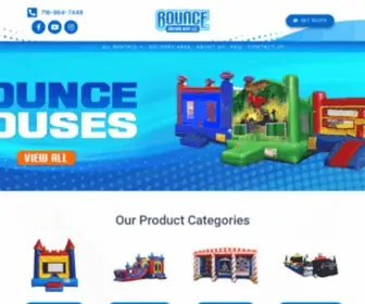 Bouncenationinc.com(Party Supply and Inflatable Rentals) Screenshot