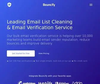 Bouncify.io(Email Verification Service & Bulk Email List Cleaning) Screenshot