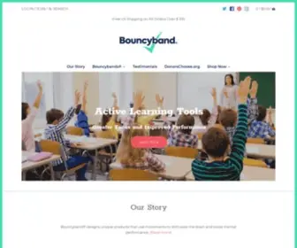 Bouncyband.com(The original Active Learning Tools for Students & Teachers) Screenshot