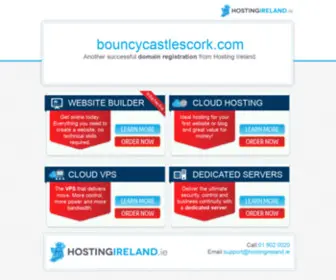 Bouncycastlescork.com(Your domain name has been successfully registered with Hosting Ireland) Screenshot