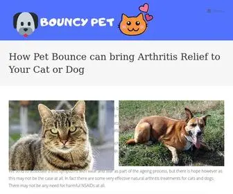 Bouncypet.com(How Pet Bounce can bring Arthritis Relief to Your Cat or Dog) Screenshot