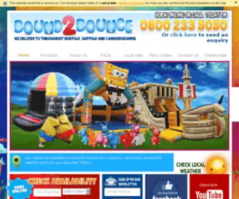 Bound2Bounce.co.uk(Bouncy Castle Hire in Norfolk) Screenshot