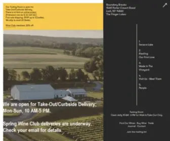 Boundarybreaks.com(We focus on producing the finest Rieslings and Cab Franc in the Finger Lakes. Our tasting room) Screenshot