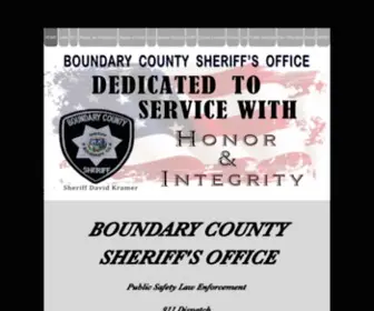 Boundarysheriff.org(Sheriff's Office) Screenshot