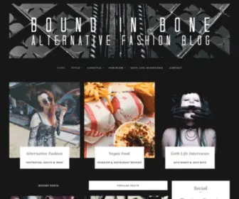 Boundinbone.com(Goth & Alternative Lifestyle Blog) Screenshot