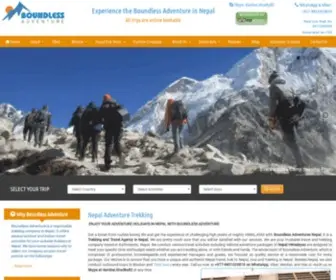 Boundlessadventure.com(Nepal Adventure Trekking Company) Screenshot