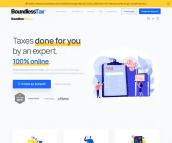 Boundlesstax.com(Boundless Tax) Screenshot