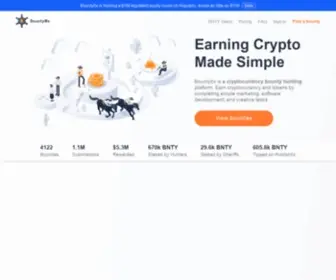 Bounty0X.io(Earning Crypto Made Simple) Screenshot