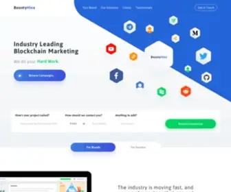Bountyhive.io(Industry Leading Blockchain Influencer Marketing) Screenshot