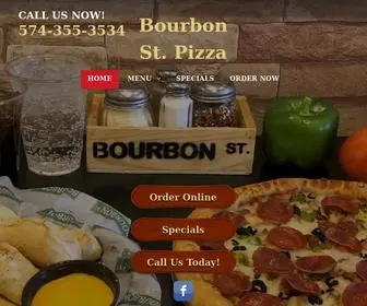 Bourbonstpizzasb.com(Pizza Restaurant) Screenshot