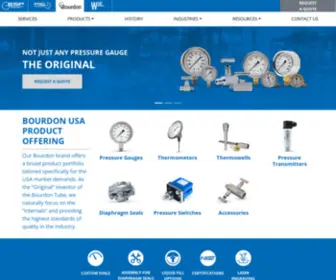 Bourdonusa.com(Pressure Gauge Distributor & Process Instruments) Screenshot