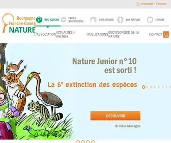 Bourgogne-Nature.fr(Bourgogne-Franche-Comté Nature est une association fédératrice regroupant quatre partenaires) Screenshot