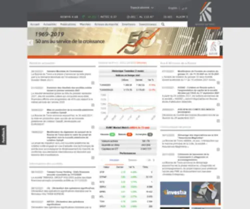 Boursedetunis.com(Bienvenue sur Bourse de Tunis) Screenshot