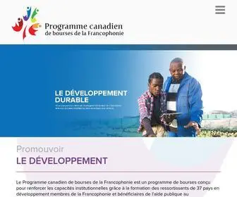 Boursesfrancophonie.ca(Programme canadien de bourses de la Francophonie) Screenshot