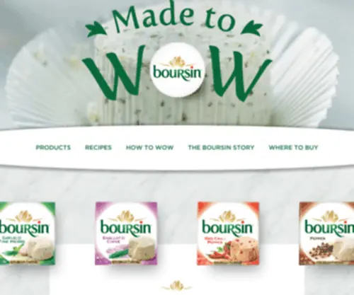 Boursincheese.com(Boursin®) Screenshot