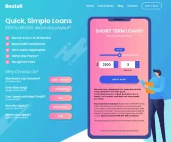 Boutell.co.uk(Payday Loans Paid Out Instantly) Screenshot
