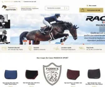Boutique-Equitation.com(Boutique dédiée à l'Équitation. Tout pour l'Équipement et le Bien être de votre Cheval) Screenshot