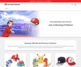 Boutique-Pokemon.com(Boutique Pokémon® Officielle) Screenshot