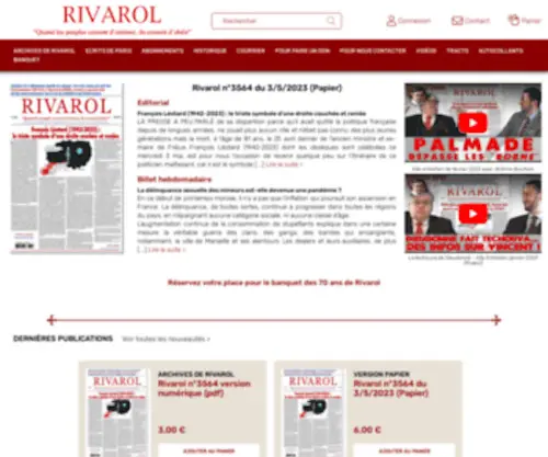 Boutique-Rivarol.com(Boutique en ligne du journal Rivarol) Screenshot