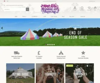 Boutiquecamping.com(Bell Tents) Screenshot