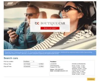 Boutiquecar.com(Boutique Air) Screenshot