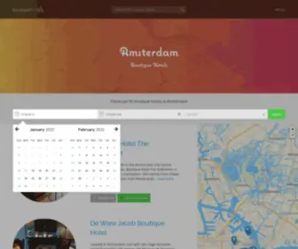 Boutiquehotels-Amsterdam.com(The 20 best boutique hotels in Amsterdam) Screenshot