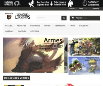 Boutiqueleagueoflegends.com(Boutique League of Legends) Screenshot