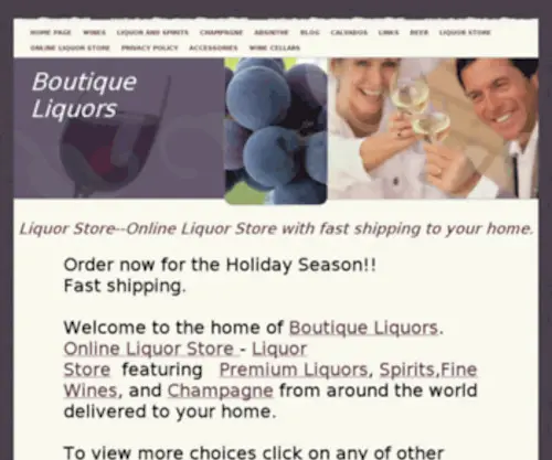 Boutiqueliquors.com(Liquor Store) Screenshot