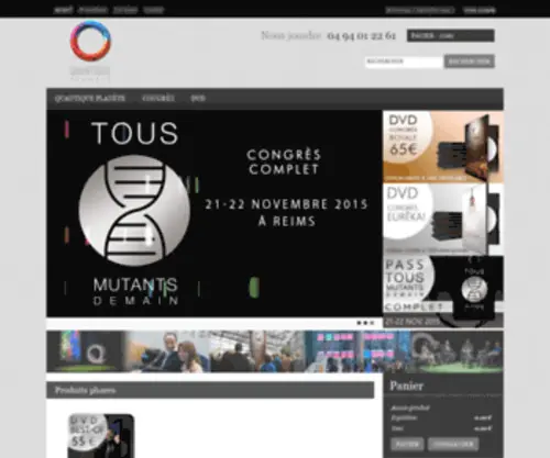 Boutiquemarionkaplan.fr(Retrouvez Congrès et DVD qui ont fait le succès de Quantique Planète) Screenshot