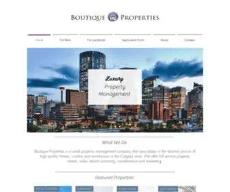 Boutiqueproperties.biz(Boutique Properties Calgary) Screenshot