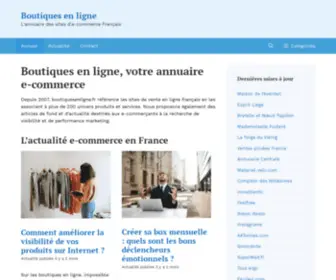 Boutiquesenligne.fr(Annuaire ecommerce Boutiques en ligne) Screenshot