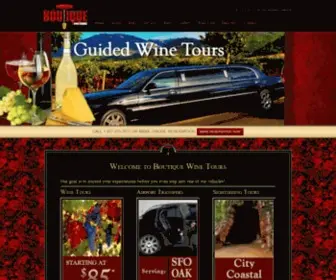 Boutiquewinetours.com(Napa Valley) Screenshot