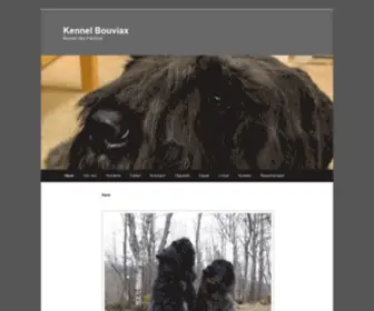 Bouviax.com(Bouvier des Flandres. Kennel Bouviax. Webdesign for hundeoppdrettere og hundeeiere m.m. Web) Screenshot