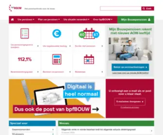 Bouwpensioen.nl(Het pensioenfonds voor de bouw) Screenshot