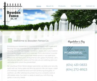 Bowdenfence.net(Ohio Fence Company) Screenshot