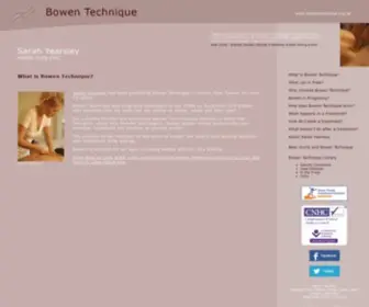 Bowentechnique.org.uk(Bowen Technique with Sarah Yearsley) Screenshot