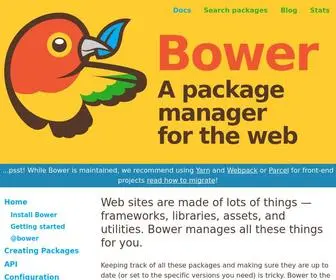 Bower.io(A package manager for the web) Screenshot