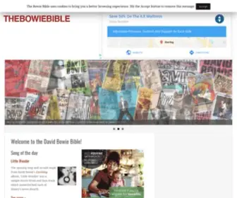Bowiebible.com(The David Bowie Bible) Screenshot