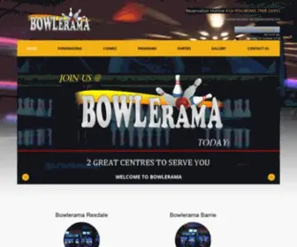 Bowlerama.com(2 Bowling Centres in Toronto Ontario) Screenshot