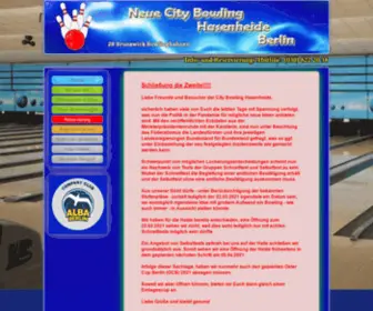 Bowling-Hasenheide.de(Neue City Bowling Berlin Hasenheide) Screenshot