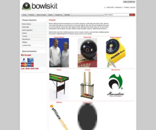 Bowlskit.co.uk(Bowlskit for players and teams) Screenshot