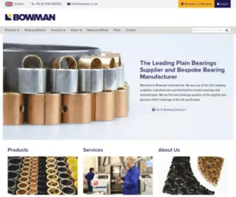 Bowman.co.uk(Bearing Supplier) Screenshot