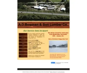 Bowmanlumber.org(A.D. Bowman & Son Lumber Company) Screenshot